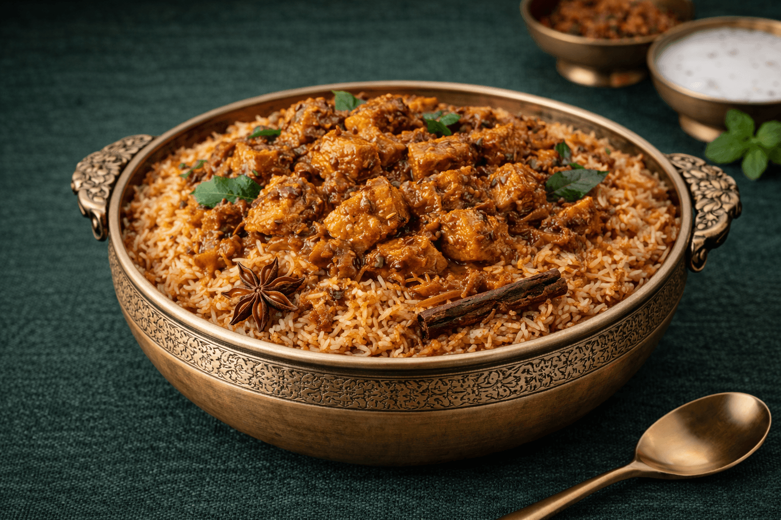 Dumdaar Soya Chaap Biryani